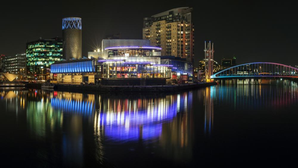The Lowry Night Reflections wallpaper