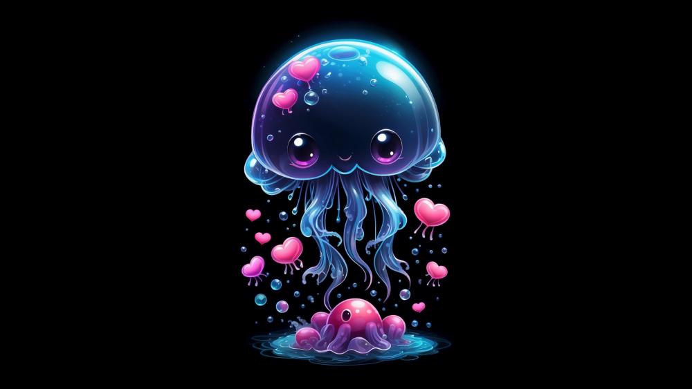 Glowing Jellyfish Fantasy wallpaper