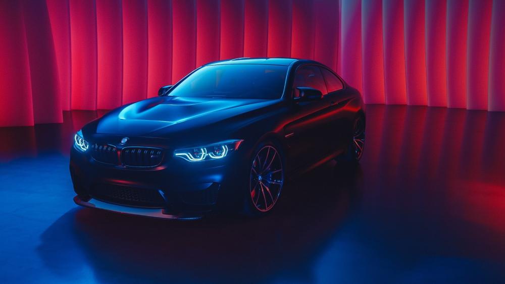 BMW M4 Elegance in Red Illumination wallpaper