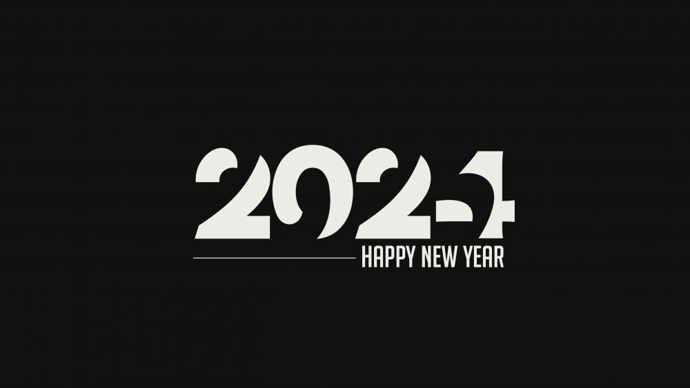 2024 New Year Elegance in Monochrome wallpaper