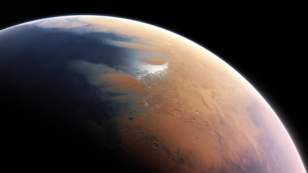 Majestic Mars Horizon View wallpaper
