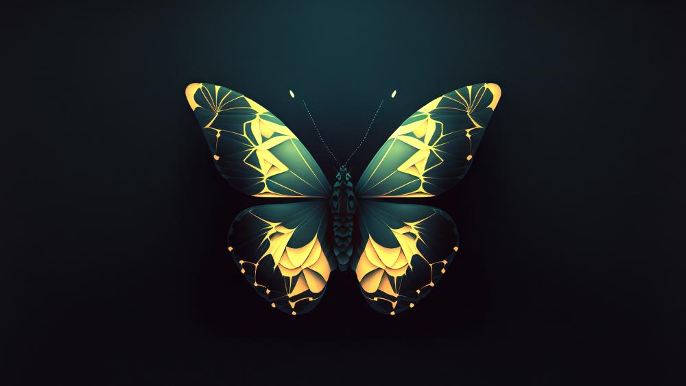 Luminous Butterfly of the Night wallpaper