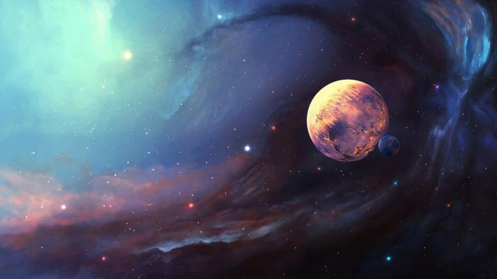 Cosmic Voyage Through the Starry Expanse wallpaper