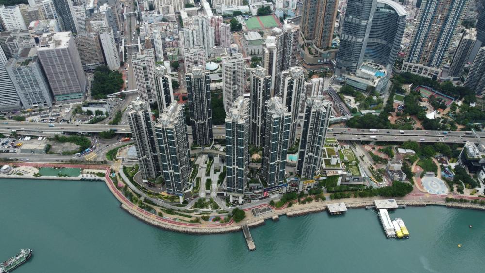 Aerial View of Ocean Pride in Hong Kong wallpaper