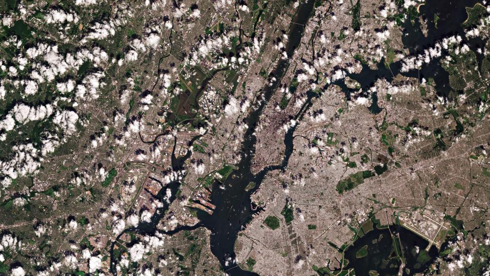 Satellite Image of New York Metropolitan Area wallpaper