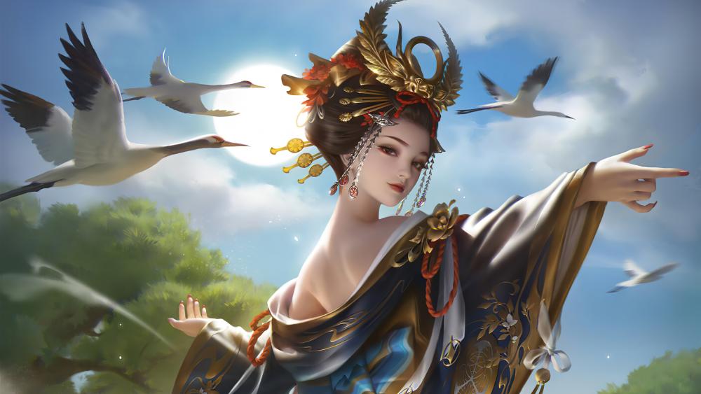 Majestic Queen Among Skies wallpaper