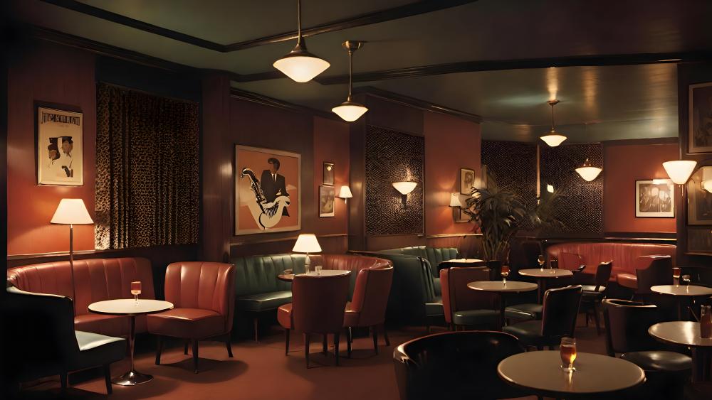Jazz Club Ambiance in Vintage Style wallpaper