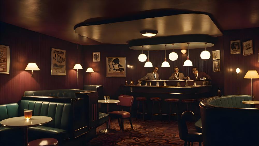 Vintage Evening at the AI-Generated Jazz Bar wallpaper