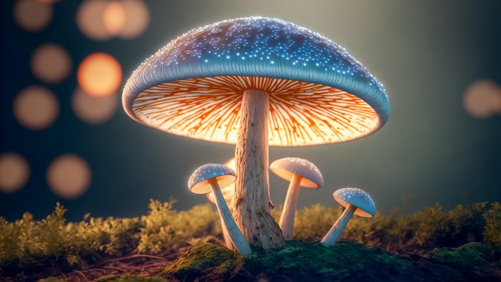 Enchanted Mushroom Luminescence wallpaper