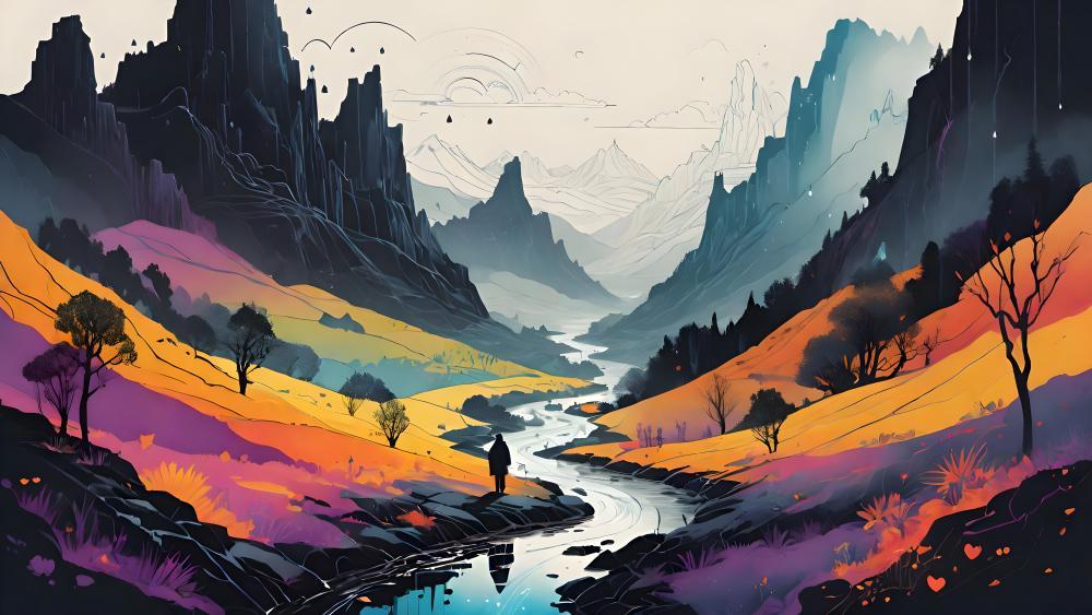 Mystical Valley Journey wallpaper