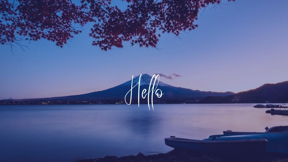 Twilight Serenity at Mount Fuji wallpaper