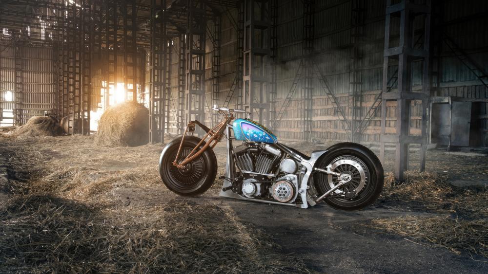 Majestic Harley-Davidson Motorcycle at Rest wallpaper