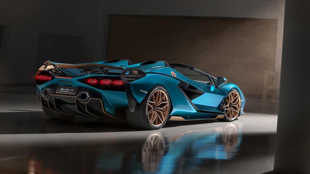 Lamborghini Sian Elegance in Blue wallpaper
