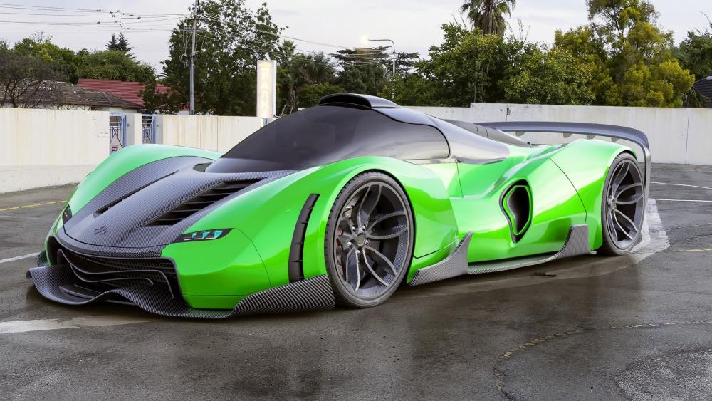 Futuristic Green Nissan Z Concept Car wallpaper