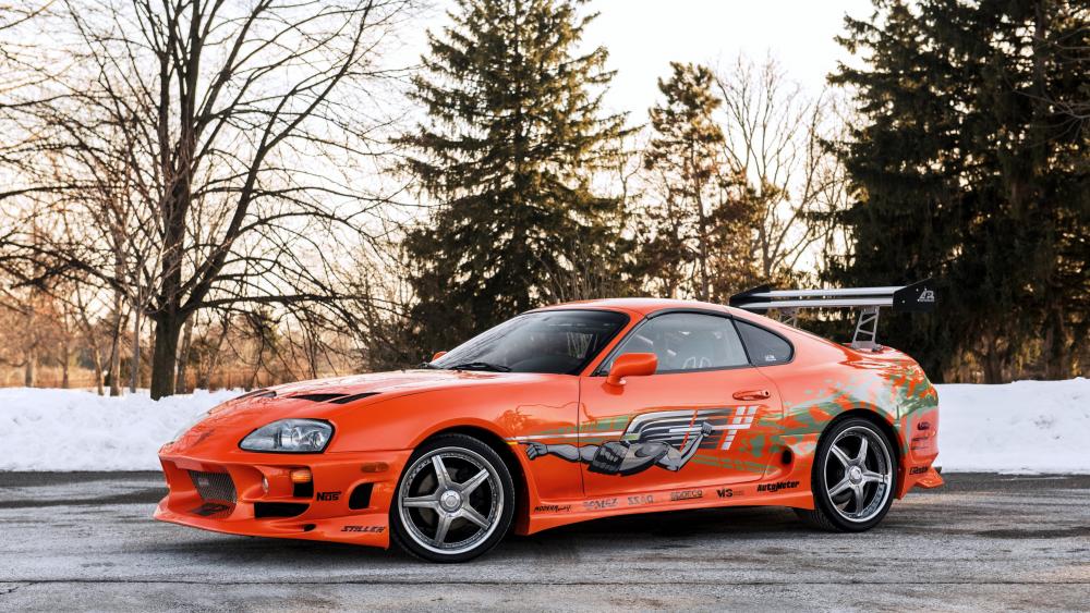 Orange Toyota Supra Glory wallpaper