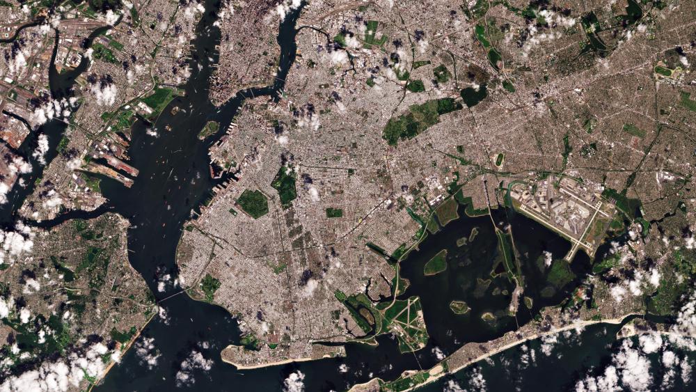 Satellite Image of Brooklyn wallpaper