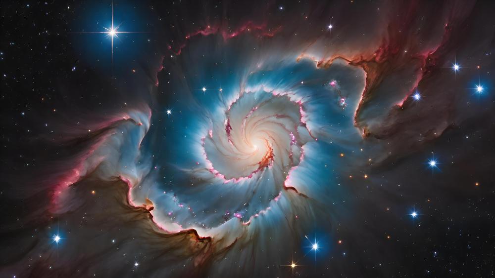 Spiral Nebula in Vivid 4K wallpaper