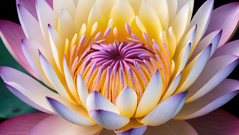 Vibrant Water Lily Bloom wallpaper