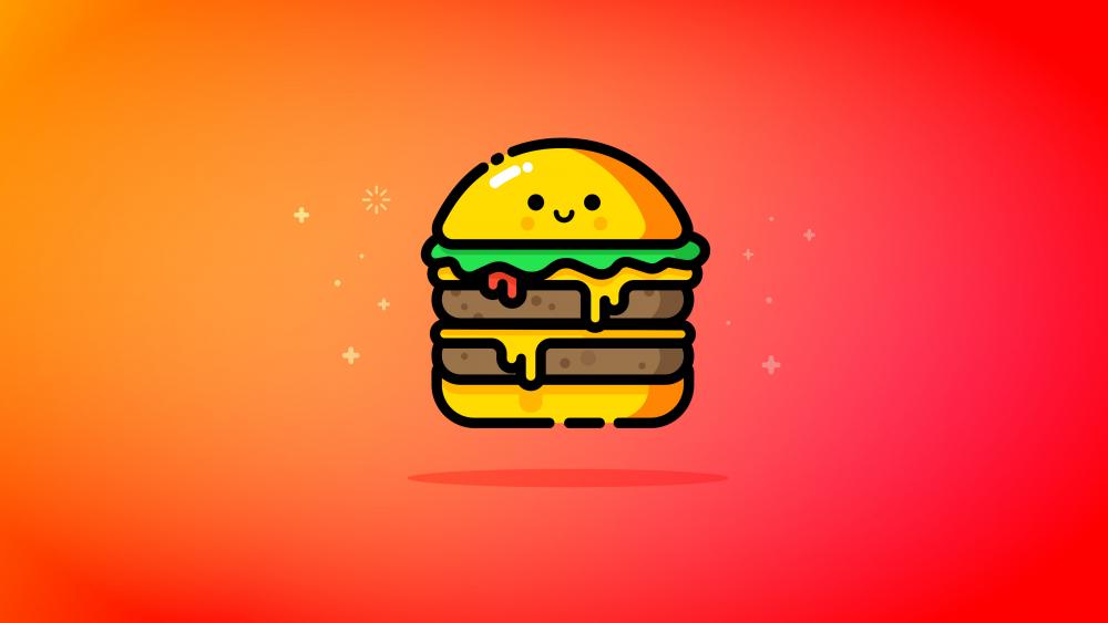 Bite-Sized Burger Bliss wallpaper