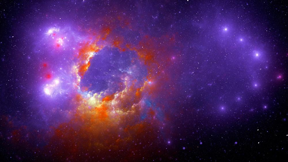 Stellar Creation in Cosmic Nebula wallpaper