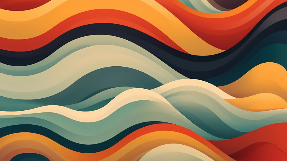 Waves of Warmth and Flow wallpaper
