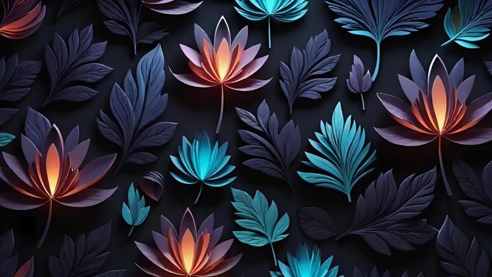 Mystical Botanical Glow wallpaper