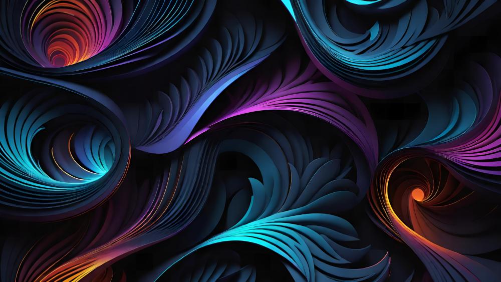 Elegant Swirling Abyss of Colors wallpaper