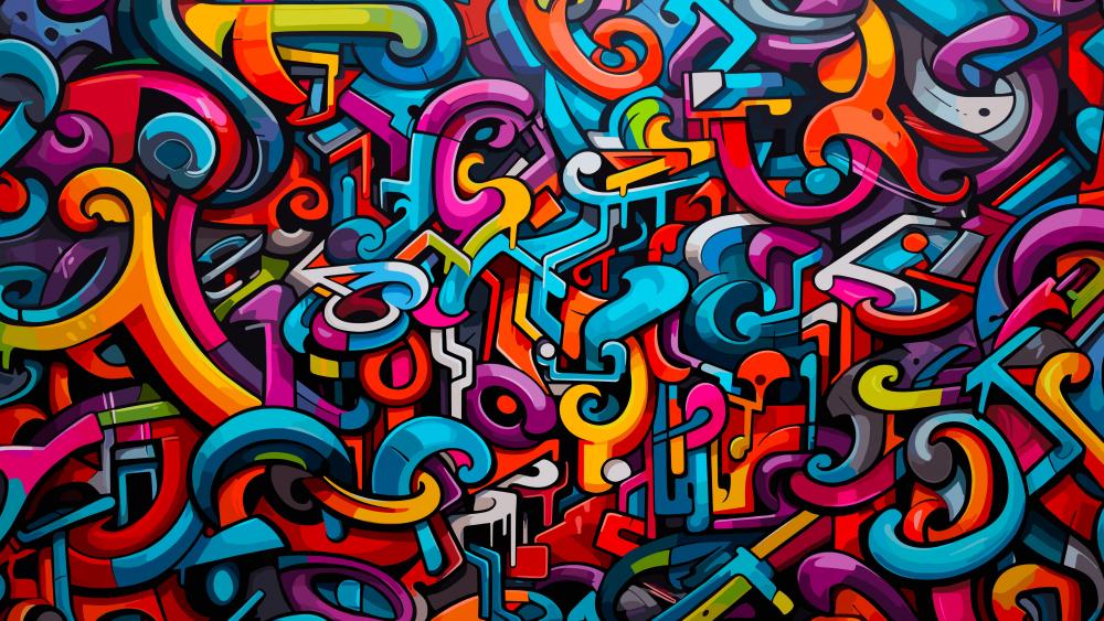 Vibrant Graffiti Extravaganza wallpaper