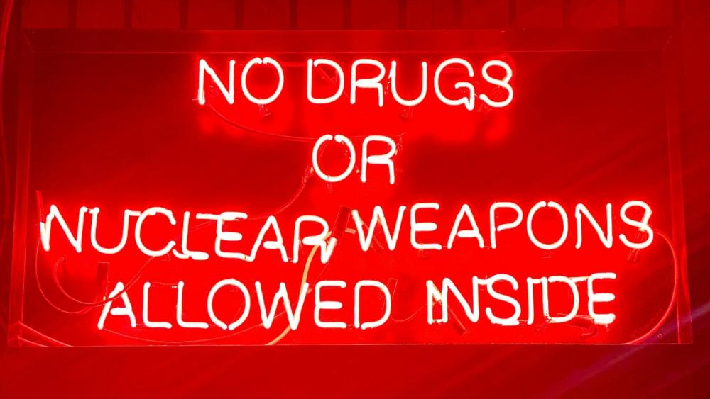 No Drugs or Nuclear Weapons Allowed Inside wallpaper