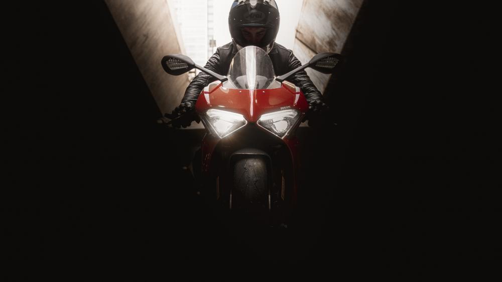 Rider Emerging from the Shadows wallpaper