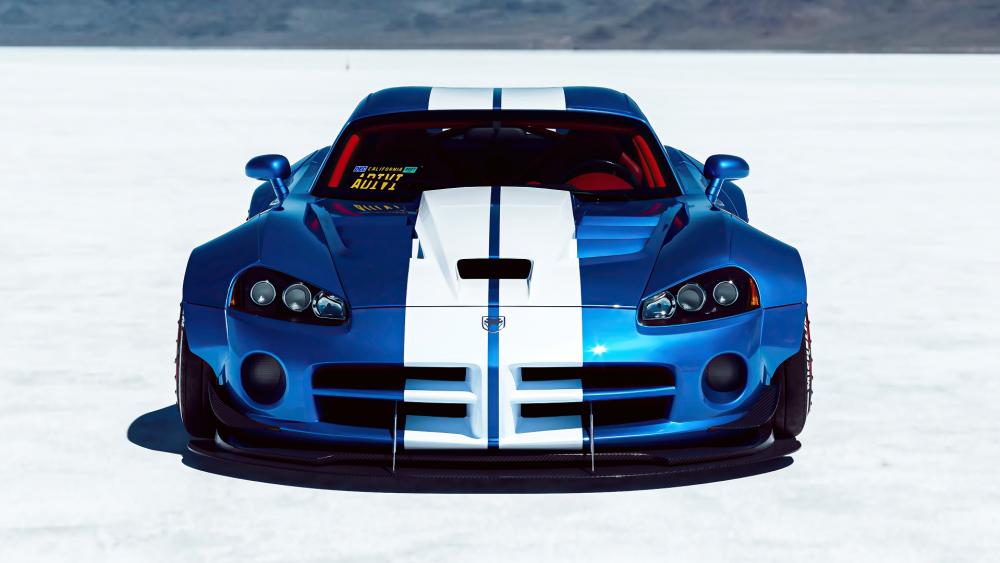 Blue Race Car Precision on Track wallpaper