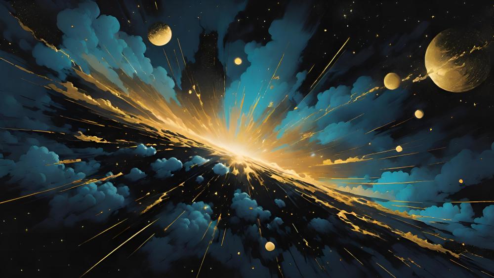 Supernova Brilliance in Cosmic Depths wallpaper