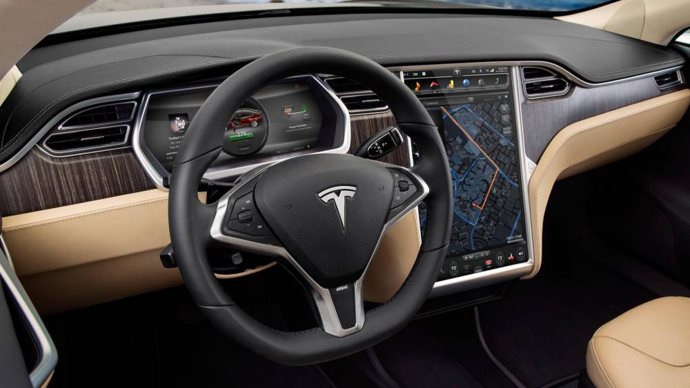 Futuristic Electric Vehicle Dashboard wallpaper