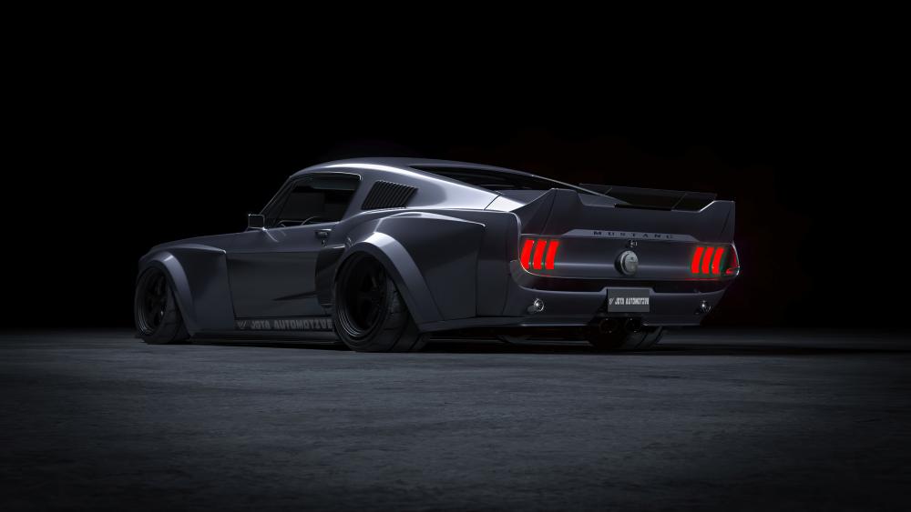 Sleek Ford Mustang in Dark Ambiance wallpaper