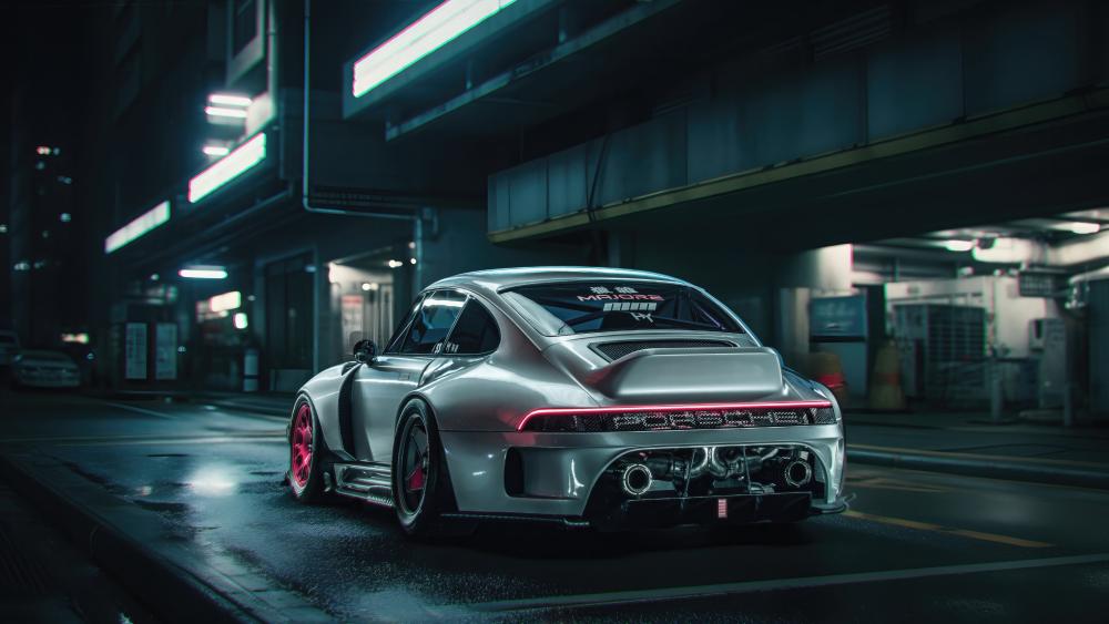 Porsche 911 Turbo Urban Night Rider wallpaper