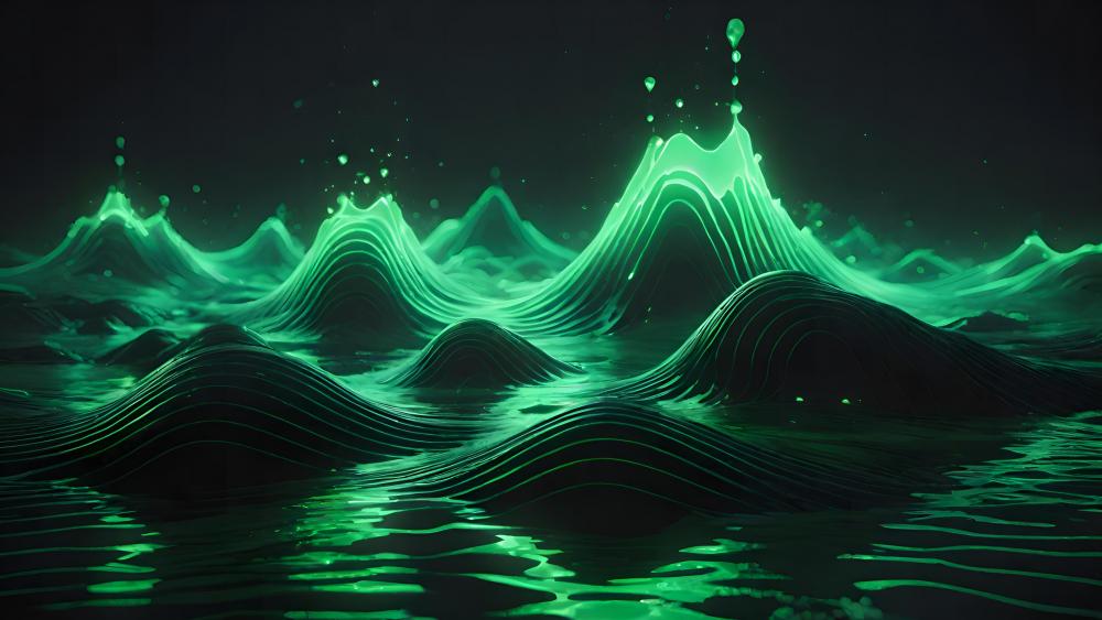 Neon Green Liquid Artistry wallpaper