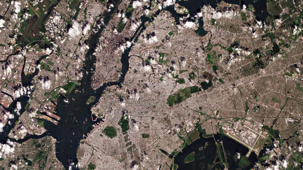 Brooklyn & Queens Satellite Image wallpaper