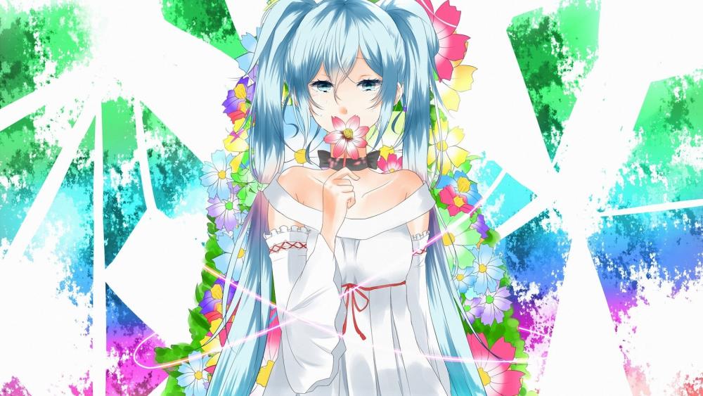 Hatsune Miku in Springtime Serenade wallpaper