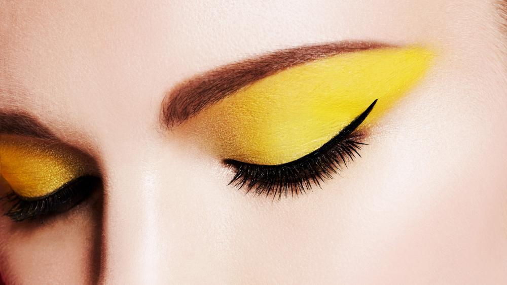 Vibrant Yellow Eyeshadow Beauty wallpaper