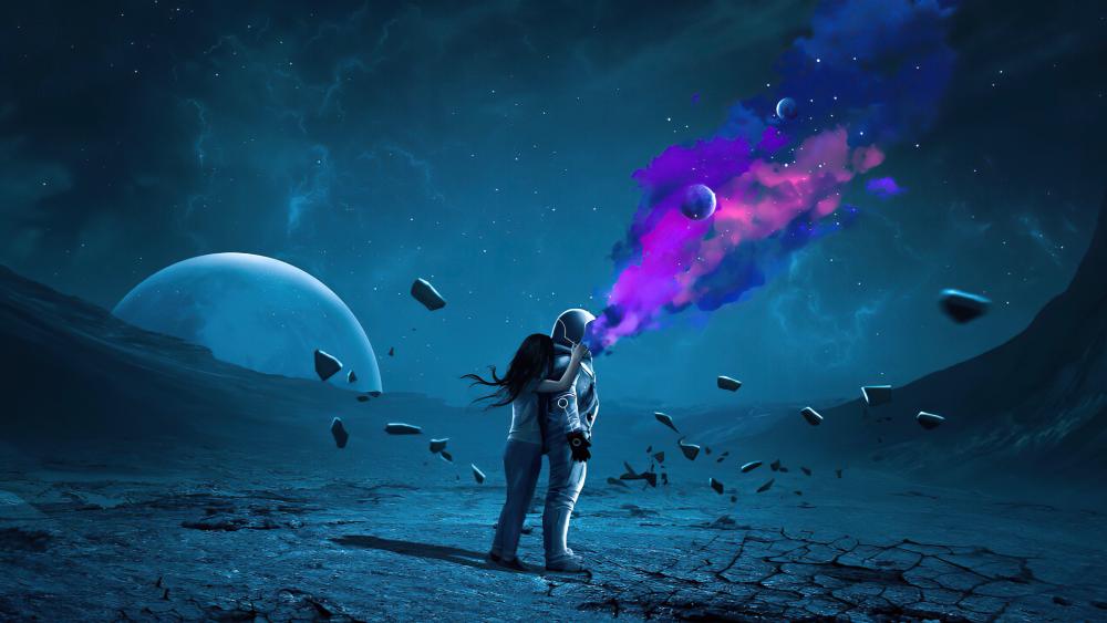 Astronaut's Cosmic Dream wallpaper