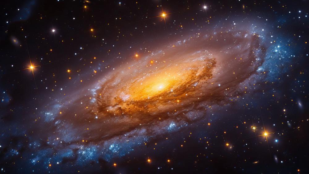 Stellar Swirl in Cosmic Splendor wallpaper