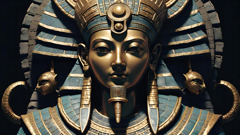Golden Pharaoh's Mystic Gaze wallpaper