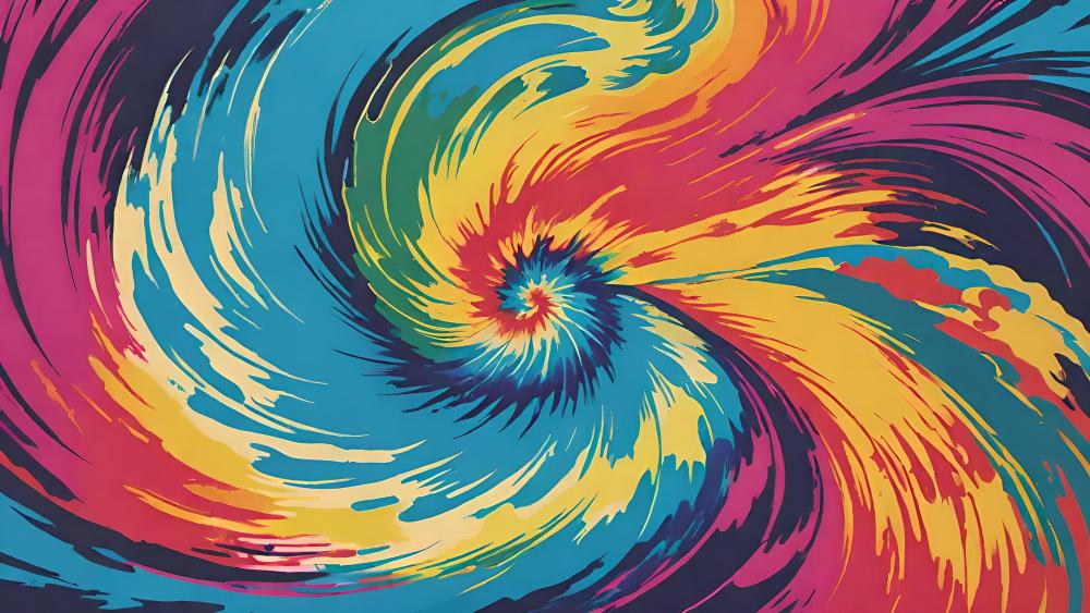 Vibrant Swirl of Cosmic Colors wallpaper