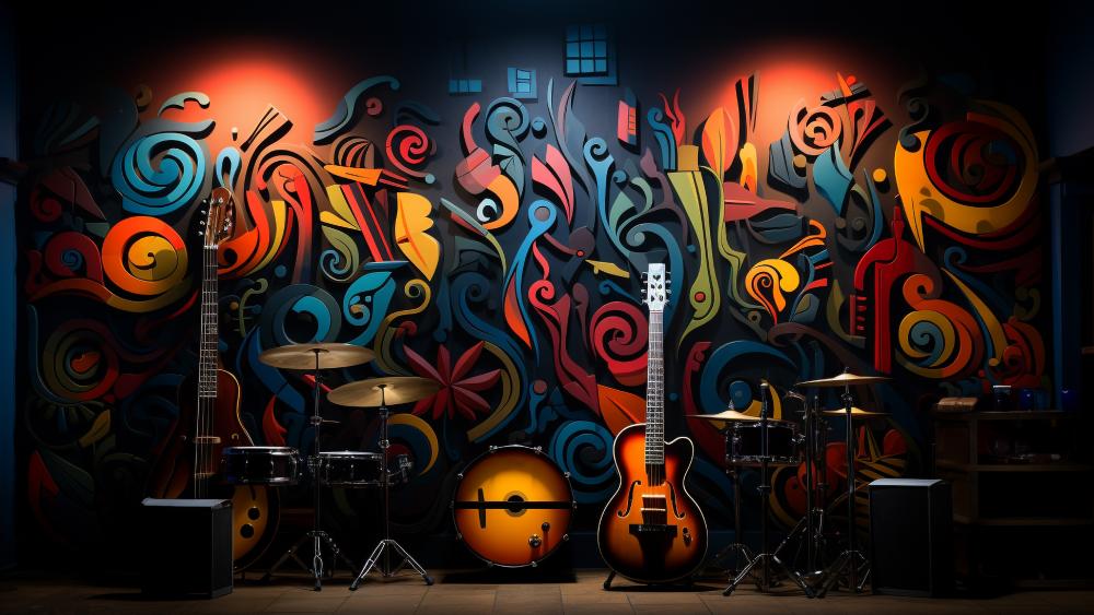 Melodic Fusion on Wall Art wallpaper