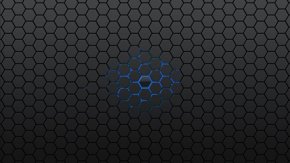 Hexagon Mesh Highlight in Blue wallpaper