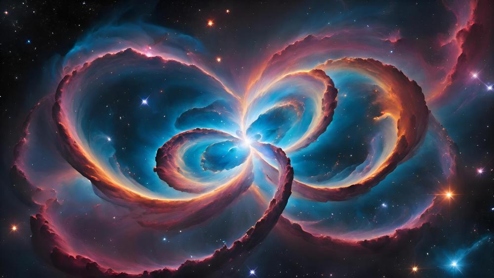 Cosmic Butterfly Nebula Soars in Starlit Space wallpaper