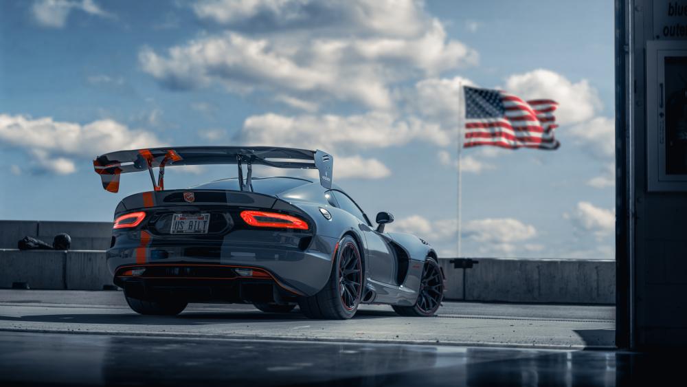 Dodge Viper Exuding Power Under American Skies wallpaper