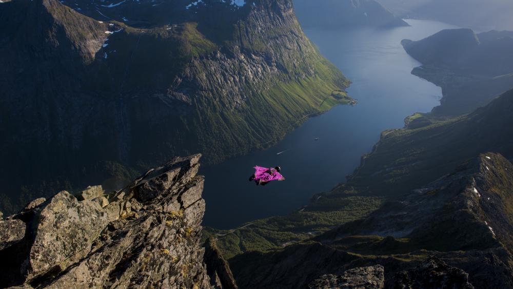 BASE Jumping Into the Heart of Norway wallpaper