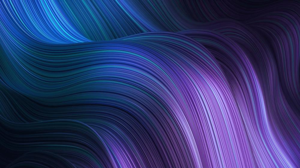 Purple Waves Abstract Elegance wallpaper