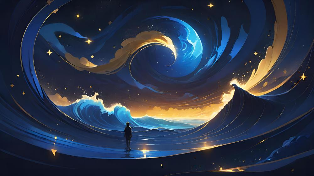 Starry Vortex of Dreams wallpaper